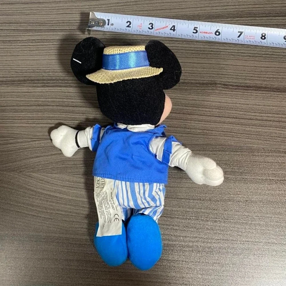 NWT Disney Mickey‎ Mouse Quartet Mini Bean Bag Plush Straw Hat Blue Outfit